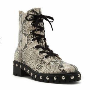 Schultz Andrea Leather Snake Print Boots